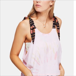 Free People Koa Tie Strap Cropped Tank Top Shirt M